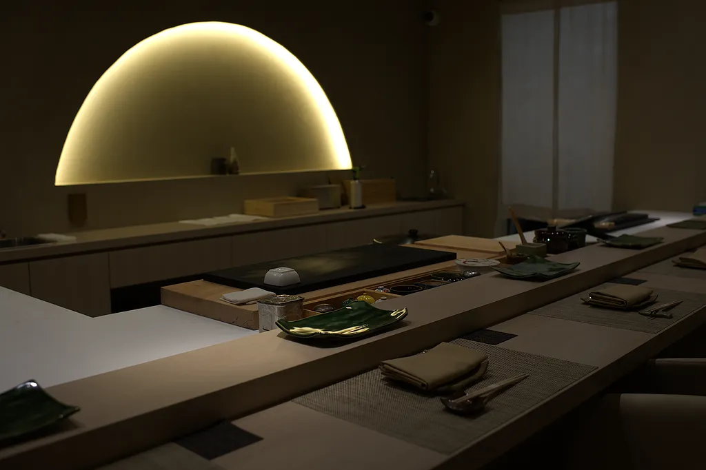 The counter set for service